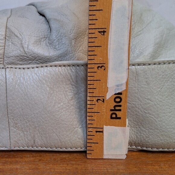 Guess Leather Hobo Slouchy Studded Ruched Metal Chain Bold Edgy Y2K - Picture 12 of 16